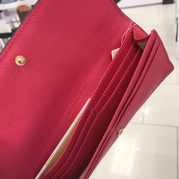 MK leather slim long wallet ultra pink - Picture 3 of 5